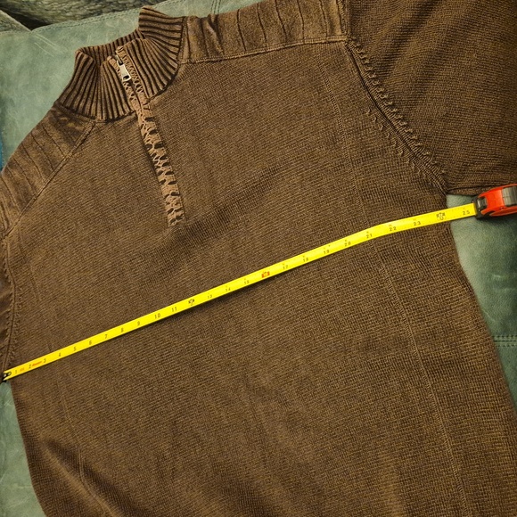 BKE Men's Dark Brown Mock Turtleneck 1/4 zip.XXL. Zip-Up Sweater.#1818) - Picture 8 of 16
